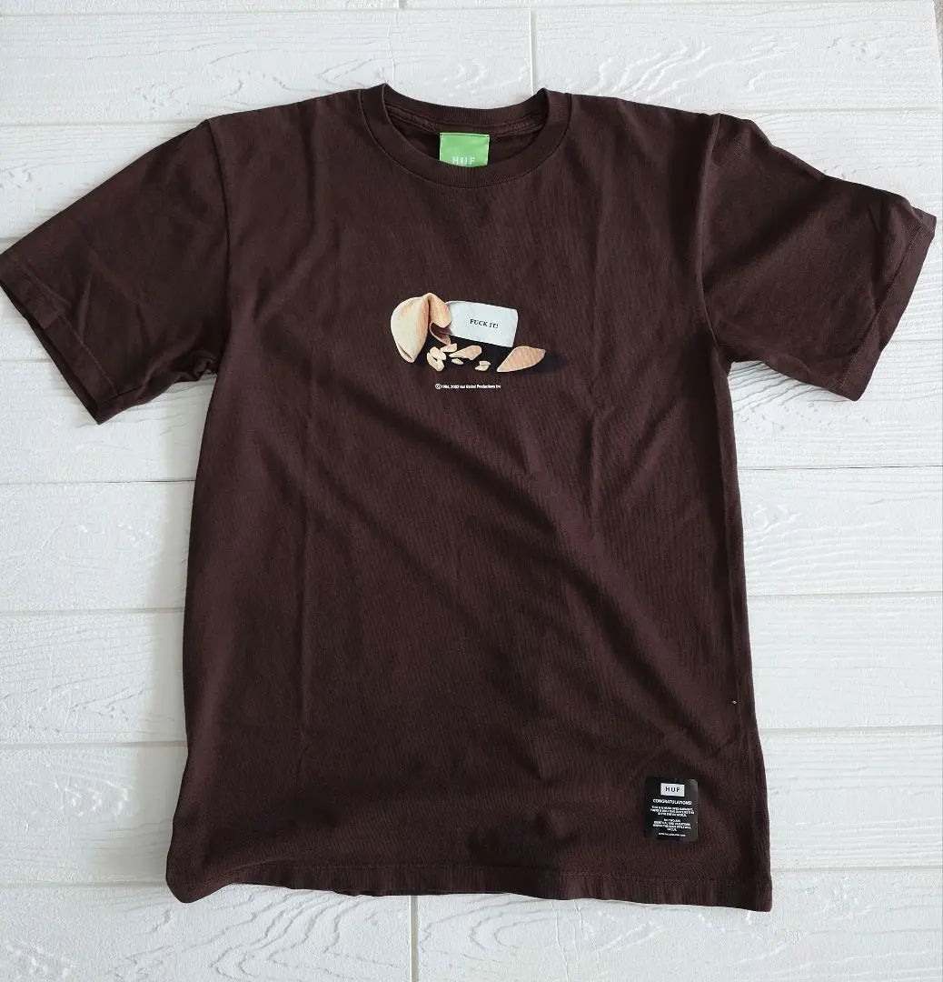 HUF / S/S Brown T-shirt S size