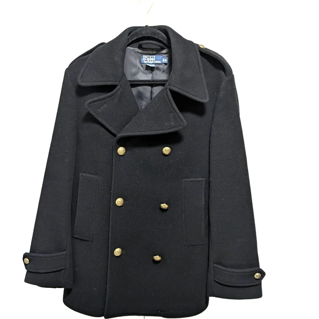 Rare Item Polo Viral Lauren Peacoat Black Gold Button M Size