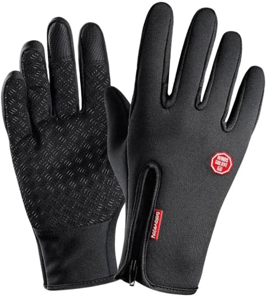 Guantes negros, forro boa, antideslizantes, silicona, cálidos, talla XL, compatibles con smartphones