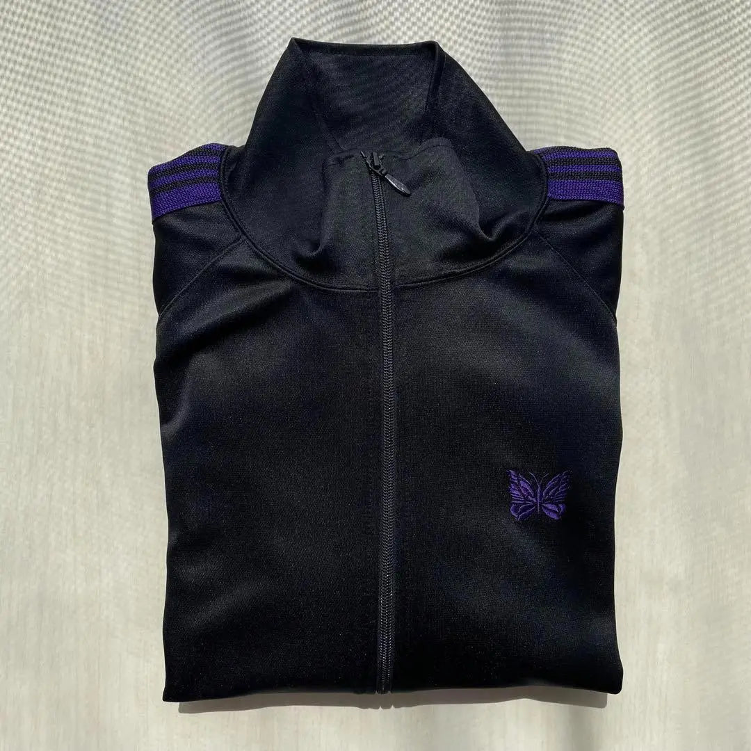 LQ385 Track Jacket L Black Purple studio 11