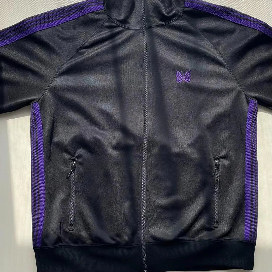 LQ385 Track Jacket L Black Purple studio 11