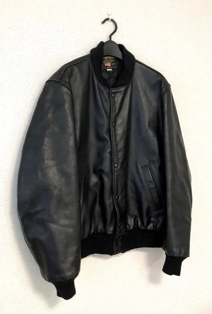 XL/44] Modelo raro Vanson VANSON Estadio de cuero Jubet Negro | XL/44】希少モデル バンソンvanson レザー スタジャン ジュケット 黒