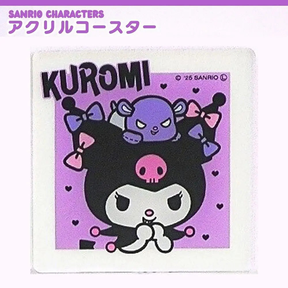 [New and unused] Sanrio Acrylic Coaster Kuromi