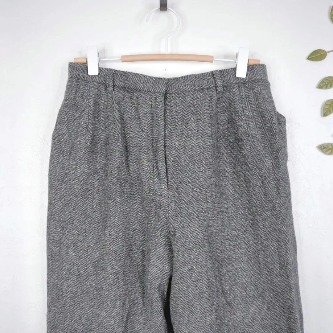 ✨️ Oferta de invierno ✨️ [Reporte] Pantalón talla 13 Gris Herringbone hecho en Japón | ✨️冬物セール✨️【レポルテ】パンツ サイズ13 グレー ヘリンボーン 日本製