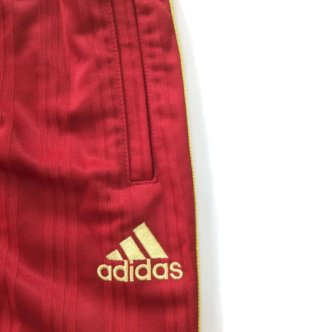 R216-60 Men's Jersey Top and Bottom Red LL Autumn/Winter Logo Embroidery adidas1/21