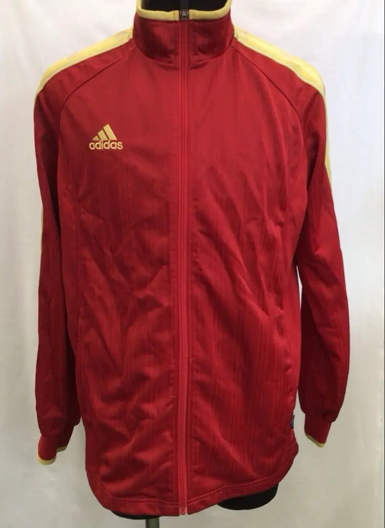 R216-60 Men's Jersey Top and Bottom Red LL Autumn/Winter Logo Embroidery adidas1/21