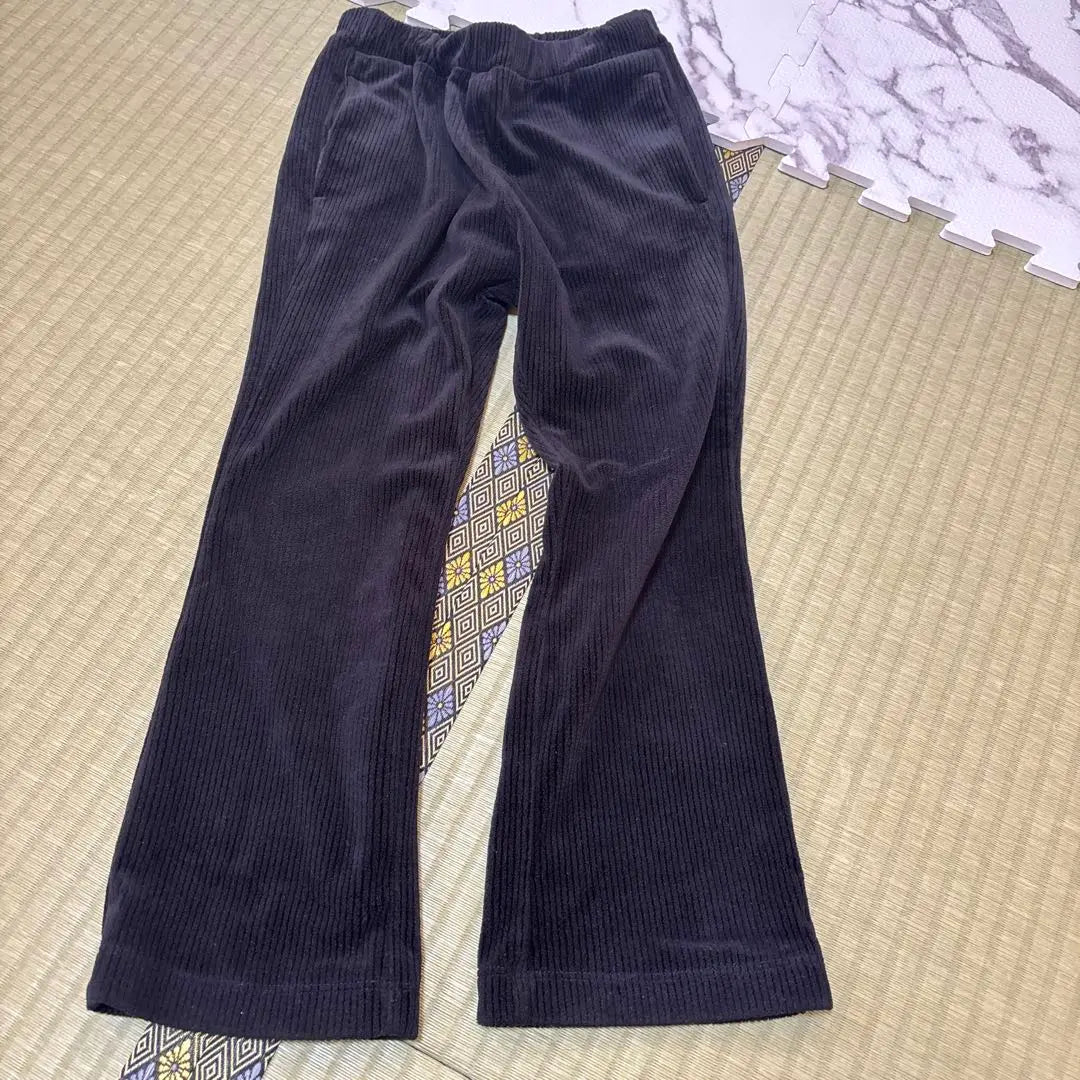 GU Corduroy Black Pants 120