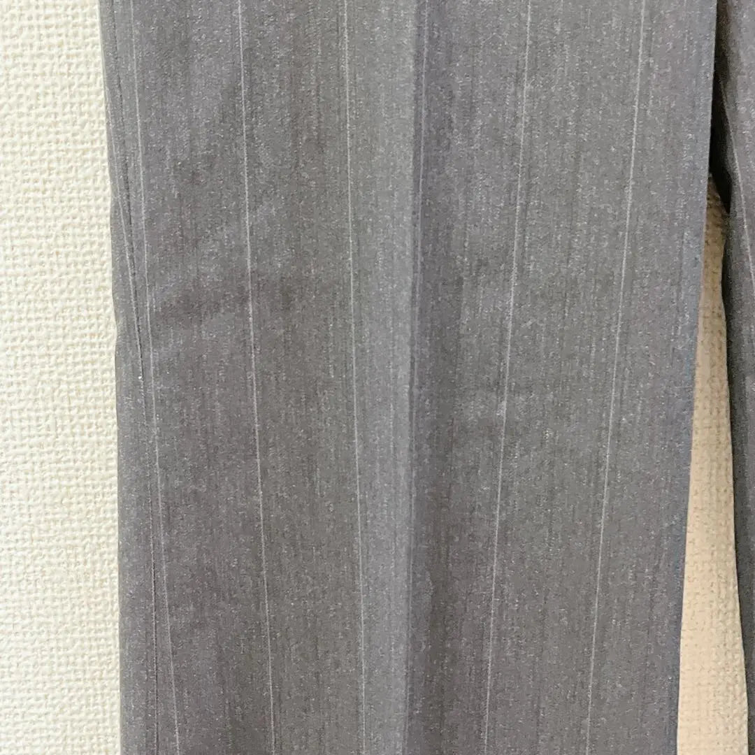 [1105] ZARA BASIC slacks striped gray tapered