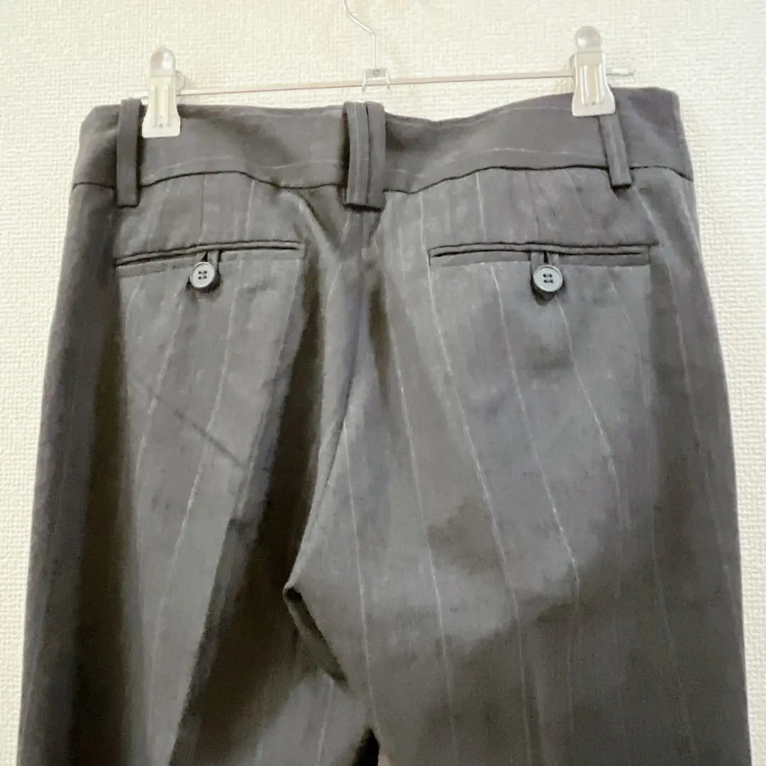 [1105] ZARA BASIC slacks striped gray tapered