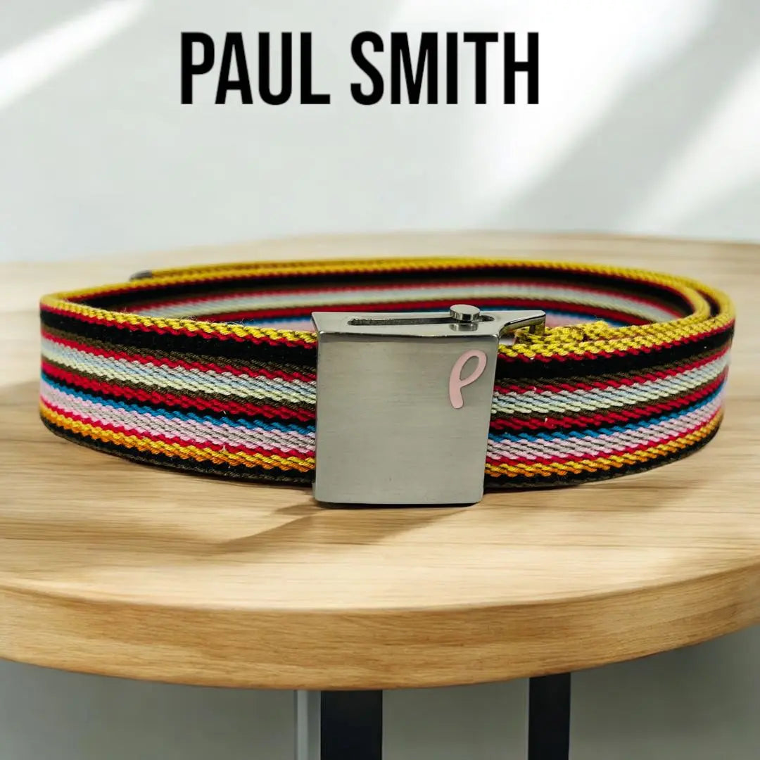 PAUL SMITH Cinturón unisex de rayas multicolor de Paul Smith