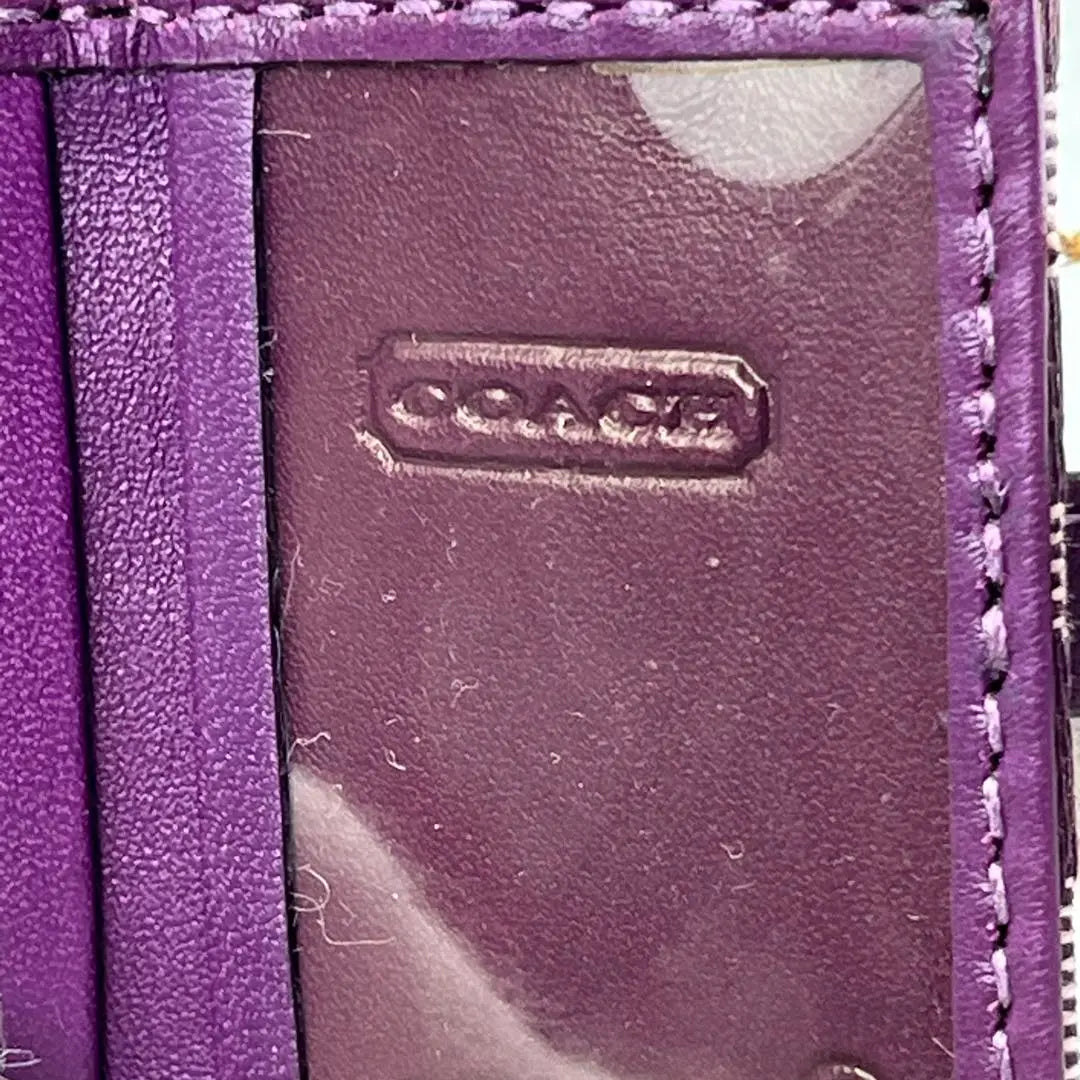 [Good condition] Coach Keychain Keyring Purple Photos Favorite activities | 【良品】 コーチ キーホルダー キーリング パープル 写真 推し活