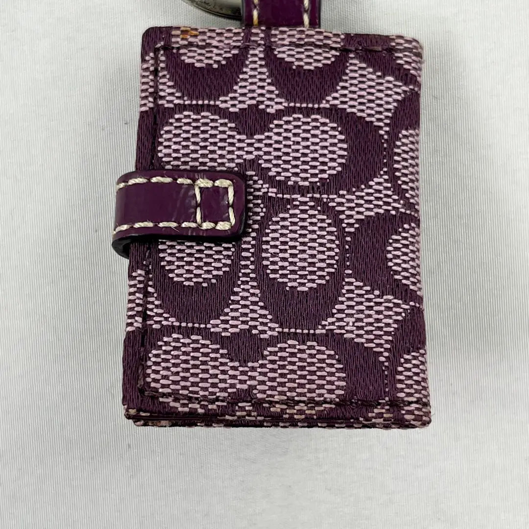 [Good condition] Coach Keychain Keyring Purple Photos Favorite activities | 【良品】 コーチ キーホルダー キーリング パープル 写真 推し活