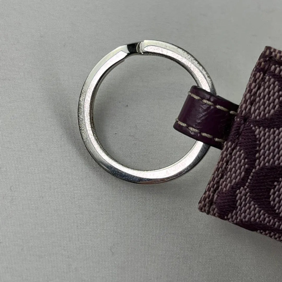 [Good condition] Coach Keychain Keyring Purple Photos Favorite activities | 【良品】 コーチ キーホルダー キーリング パープル 写真 推し活