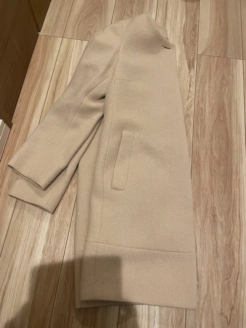 Abrigo de traje KUMIKYOKU de lana beige, fabricado en Onward Kashiyama