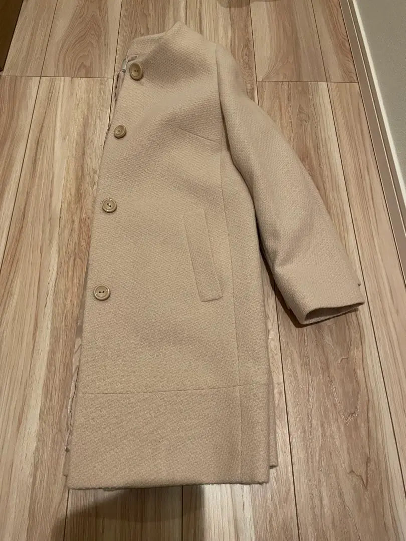 Abrigo de traje KUMIKYOKU de lana beige, fabricado en Onward Kashiyama