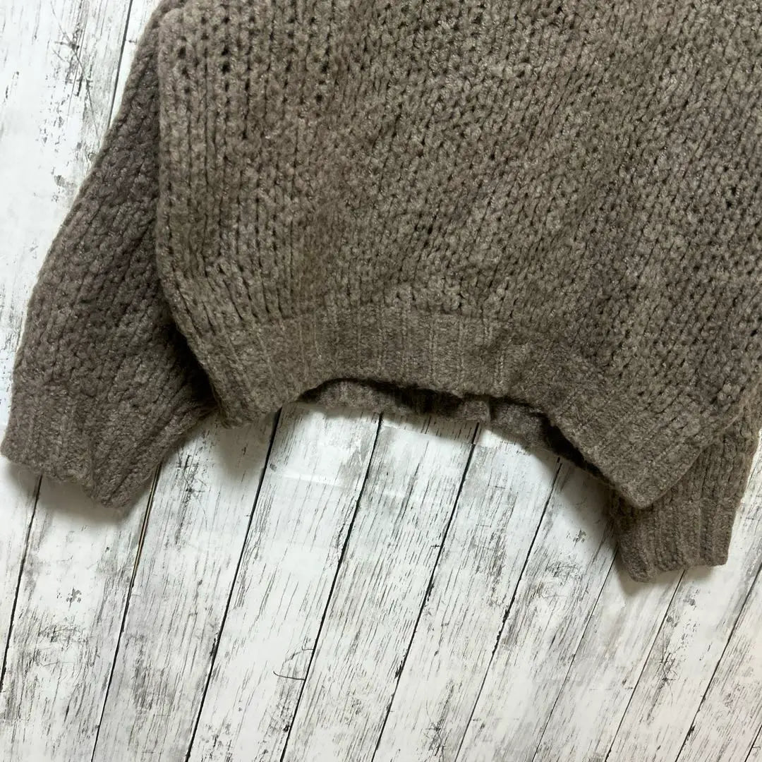 [knit] Round neck loose knit for women freesize brown | 【knit】ラウンドネックルーズニット レディースfreesize ブラウン