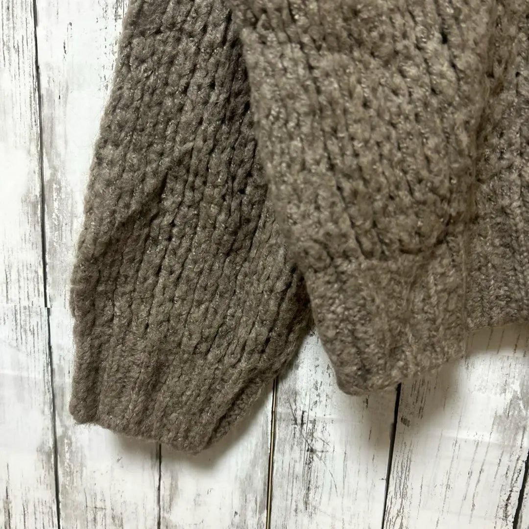 [knit] Round neck loose knit for women freesize brown | 【knit】ラウンドネックルーズニット レディースfreesize ブラウン