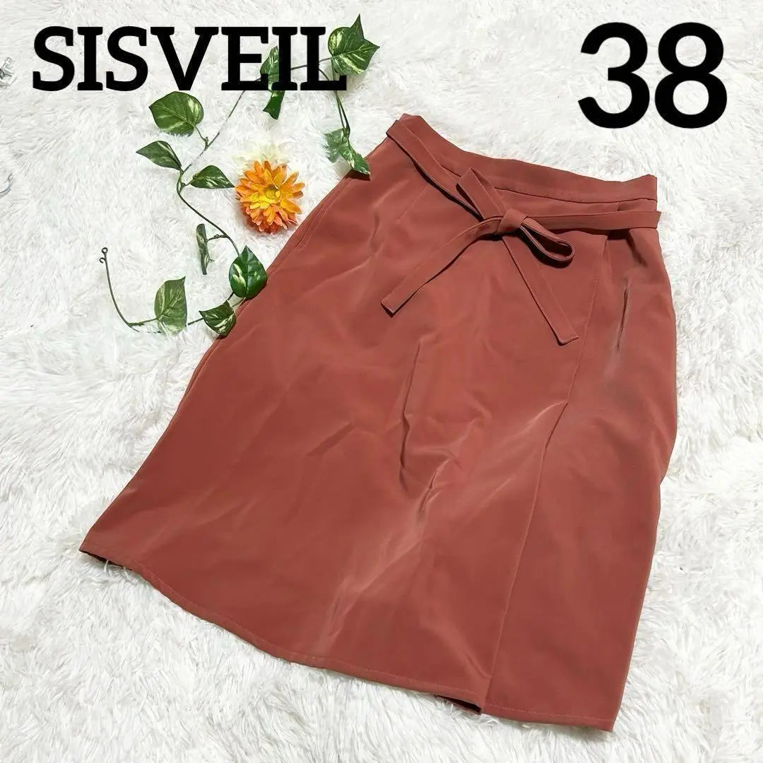 [SISVEIL] Skirt (38) Wrapped skirt style ribbon with elastic back, wine red