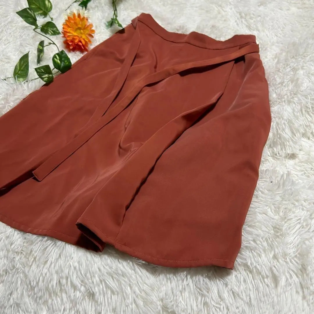 [SISVEIL] Skirt (38) Wrapped skirt style ribbon with elastic back, wine red