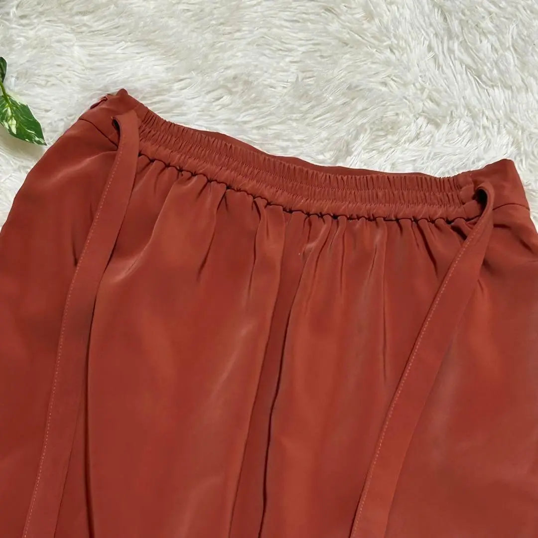 [SISVEIL] Skirt (38) Wrapped skirt style ribbon with elastic back, wine red