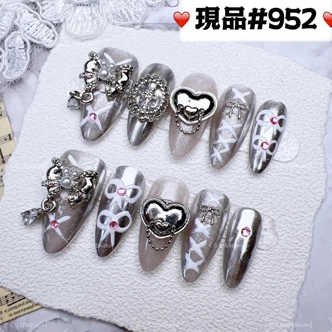 952 Actual product favorite nail tips fake nail mass-produced princess gal chrome hearts blush y2k pain nails