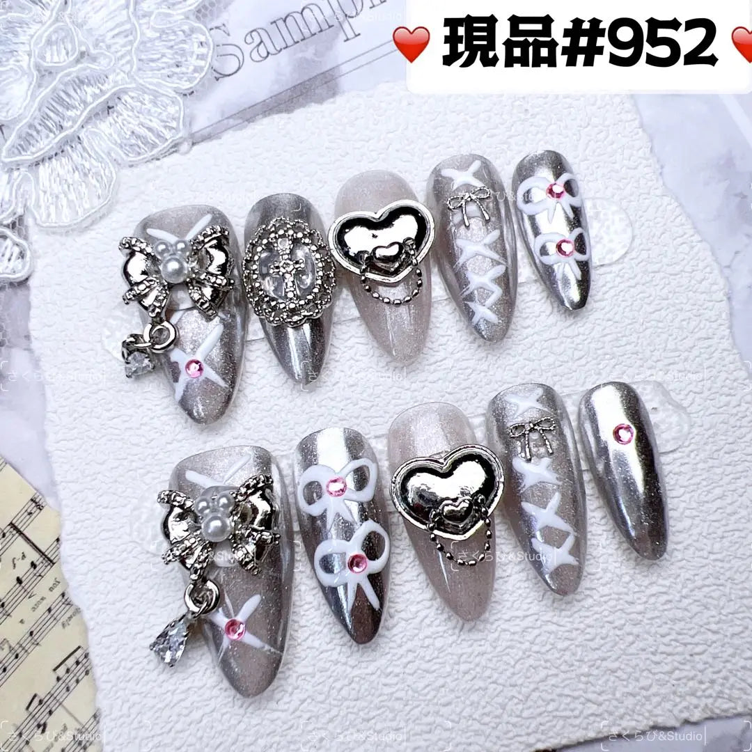 952 Actual product favorite nail tips fake nail mass-produced princess gal chrome hearts blush y2k pain nails