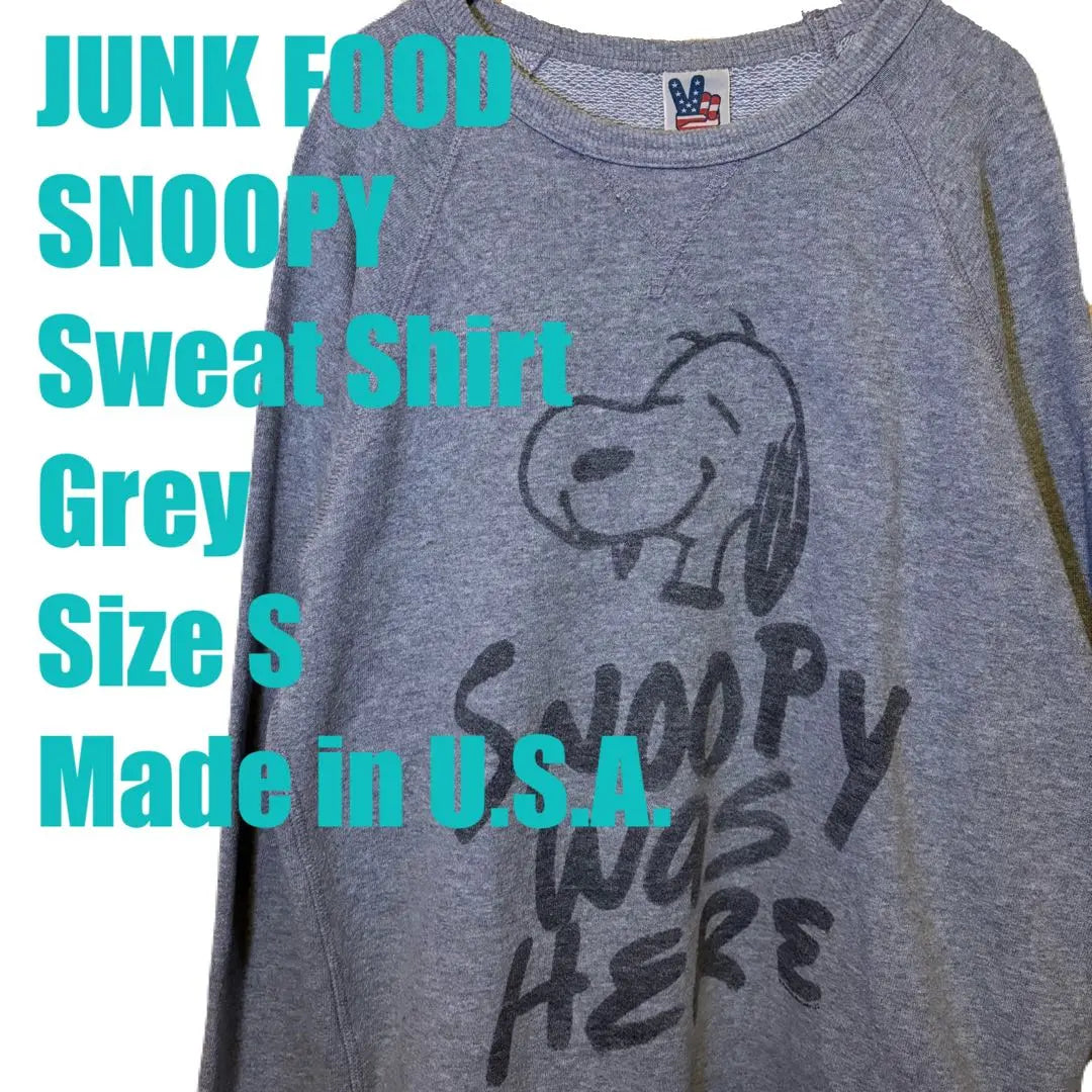 Made in America Junk Food Snoopy Sweatshirt Gray S Sweatshirt