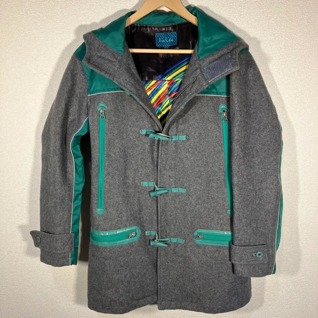 irie life duffle coat grey/green vintage item