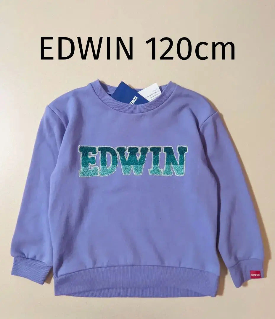 New EDWIN Long Sleeve Sweatshirt 120cm Purple Top