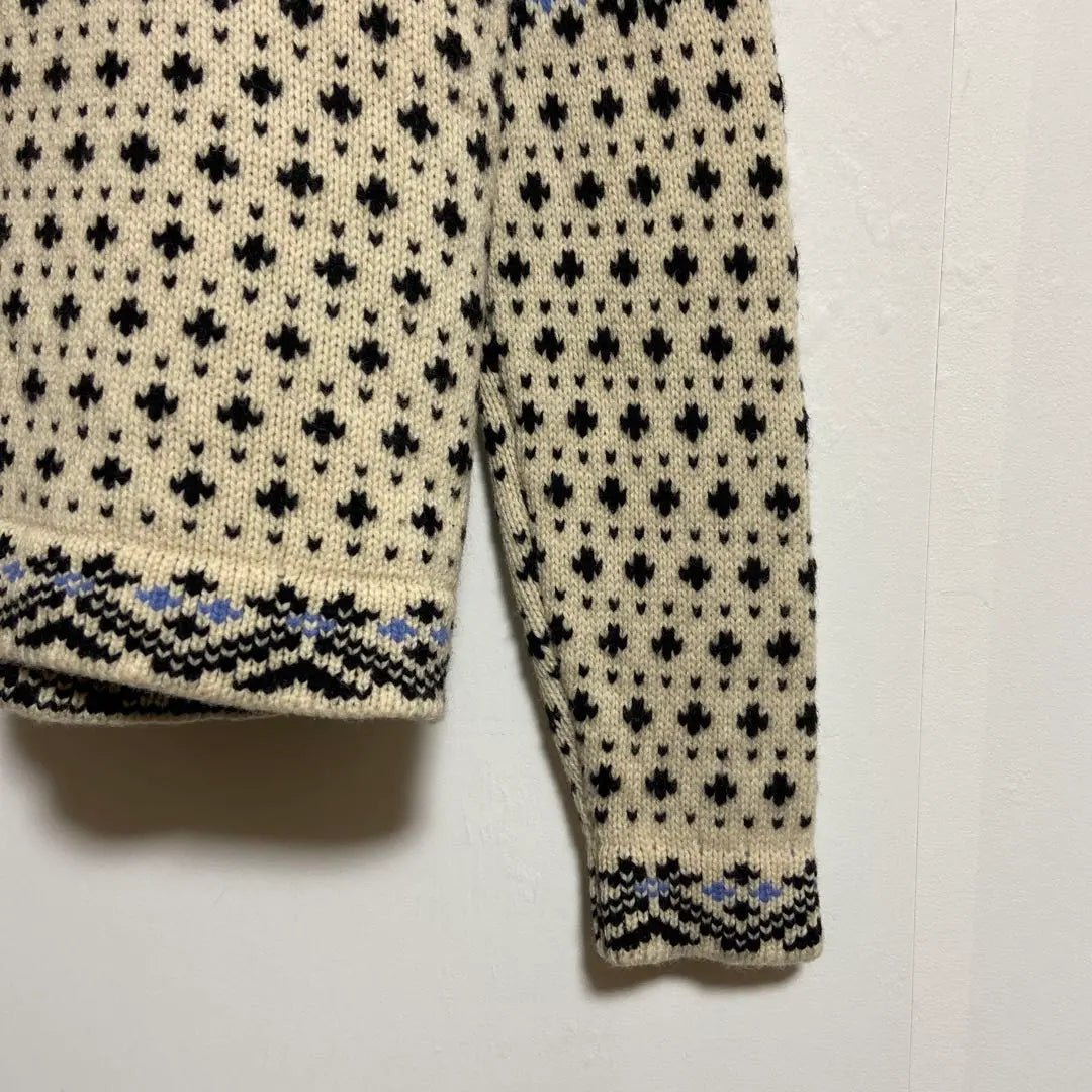 [L.L.Bean] Cardigan, Knit, Long Sleeve, Nordic Pattern, Cute, M