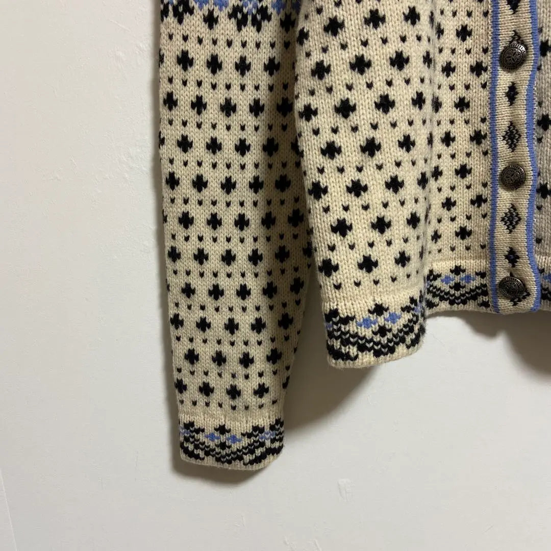 [L.L.Bean] Cardigan, Knit, Long Sleeve, Nordic Pattern, Cute, M