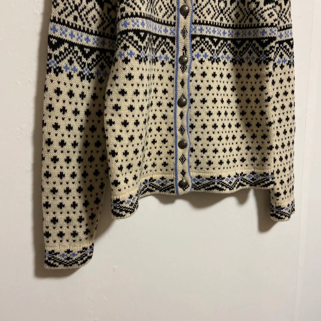 [L.L.Bean] Cardigan, Knit, Long Sleeve, Nordic Pattern, Cute, M