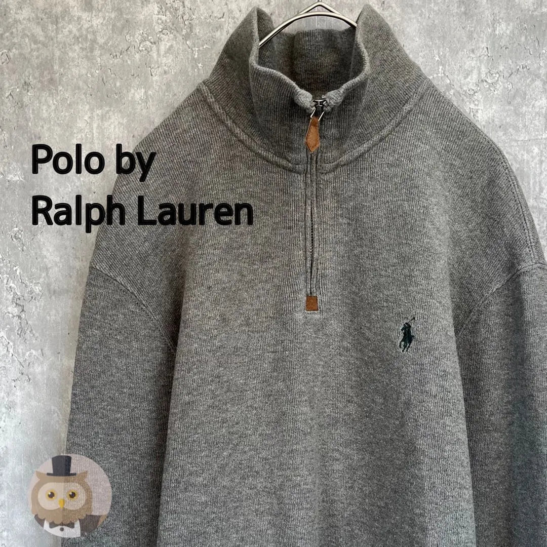 [Estado ◯] Sudadera Polo Ralph Lauren con media cremallera ropa vieja