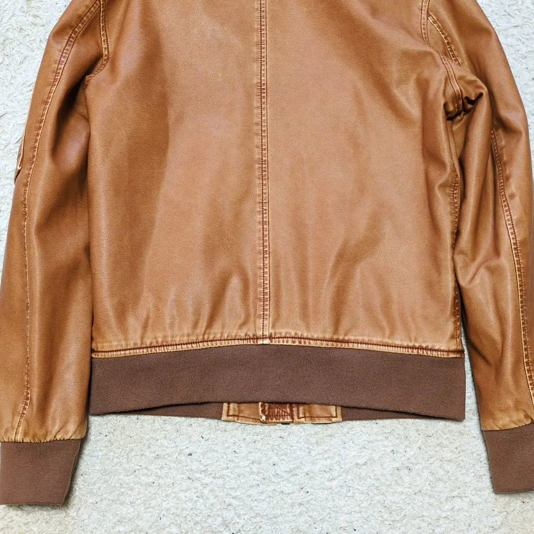 2-45 [Good condition] ZARA faux leather jacket G1