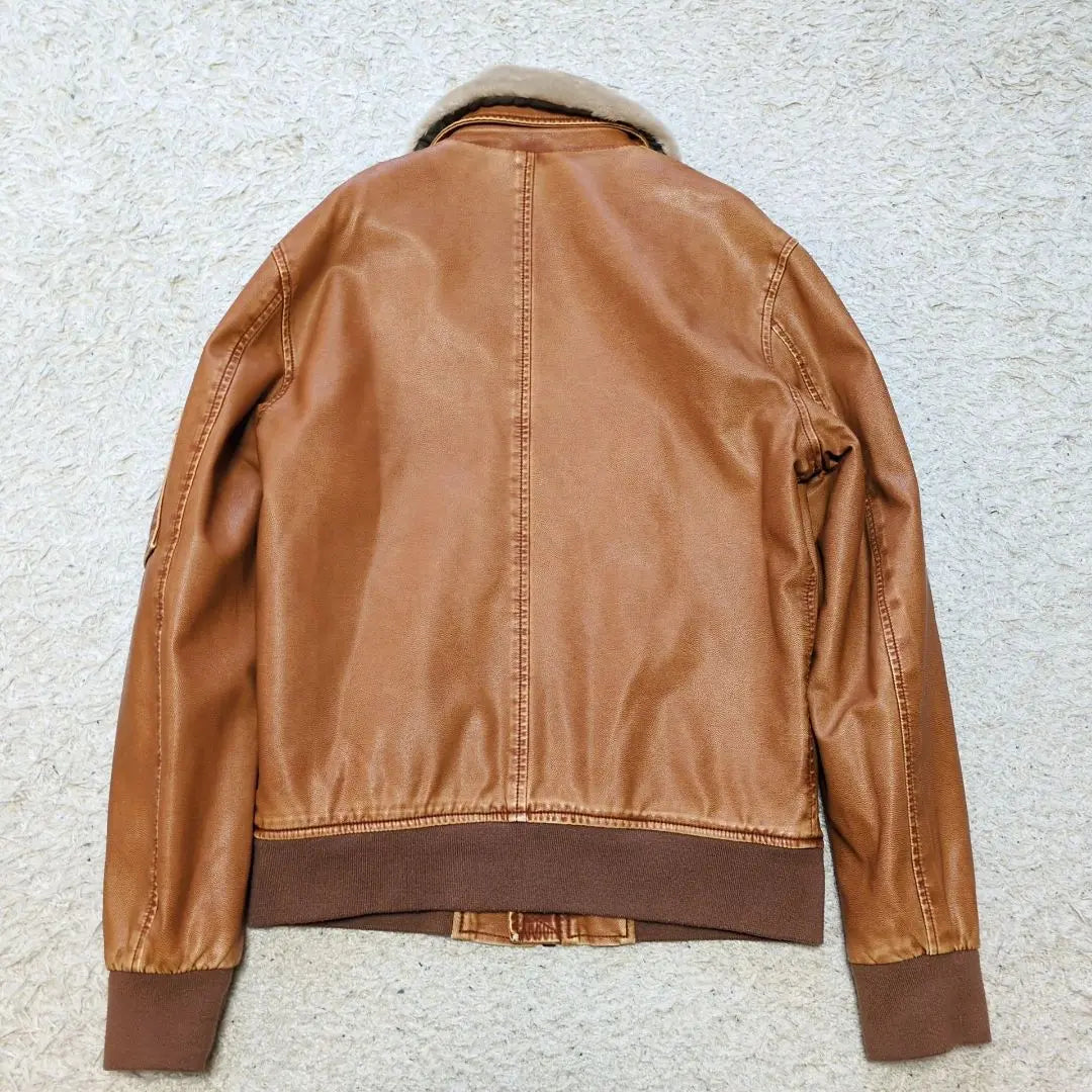 2-45 [Good condition] ZARA faux leather jacket G1