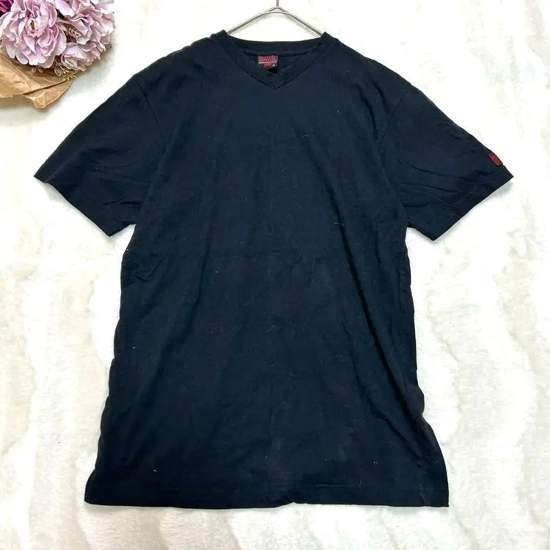 Good condition [EDWIN] Short-sleeved T-shirt, M size, black, 100% cotton