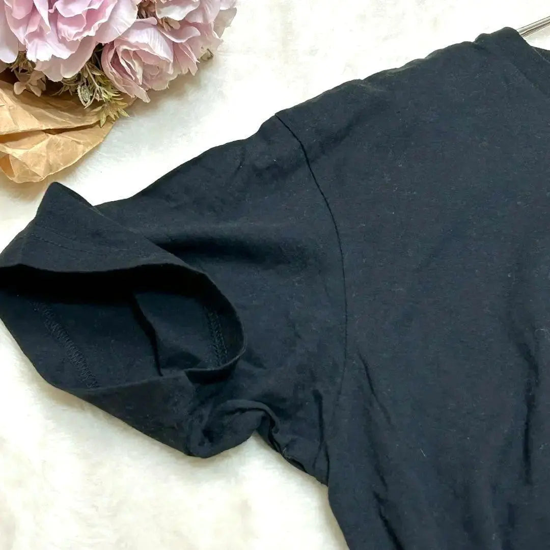 Good condition [EDWIN] Short-sleeved T-shirt, M size, black, 100% cotton