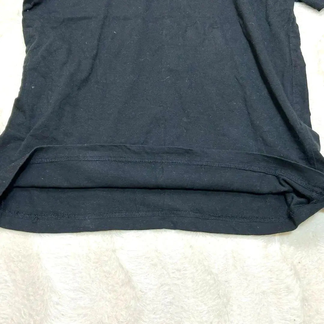 Good condition [EDWIN] Short-sleeved T-shirt, M size, black, 100% cotton