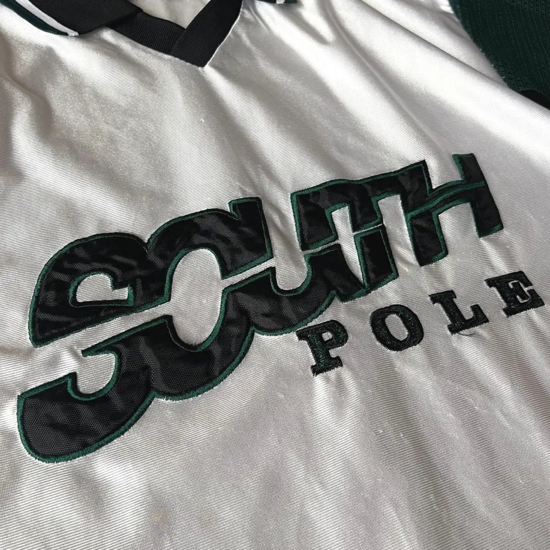 Camiseta de juego estilo fútbol con bordado del logotipo de SOUTHPOLE de los años 00 con malla cambiante