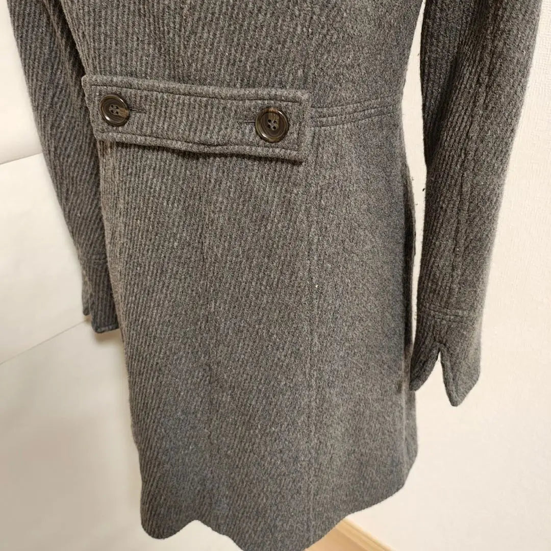 ★ Renny Kay Wool Angora Blend Stand Collar Big Button Stylish | ★ レニーケイ ウールアンゴラ混 スタンドカラー ビックボタン スタイリッシュ