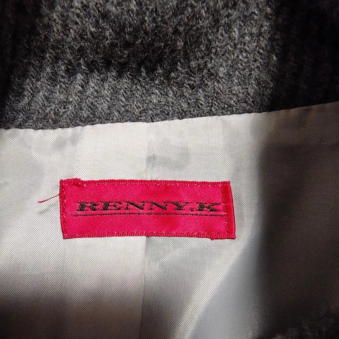 ★ Renny Kay Wool Angora Blend Stand Collar Big Button Stylish | ★ レニーケイ ウールアンゴラ混 スタンドカラー ビックボタン スタイリッシュ