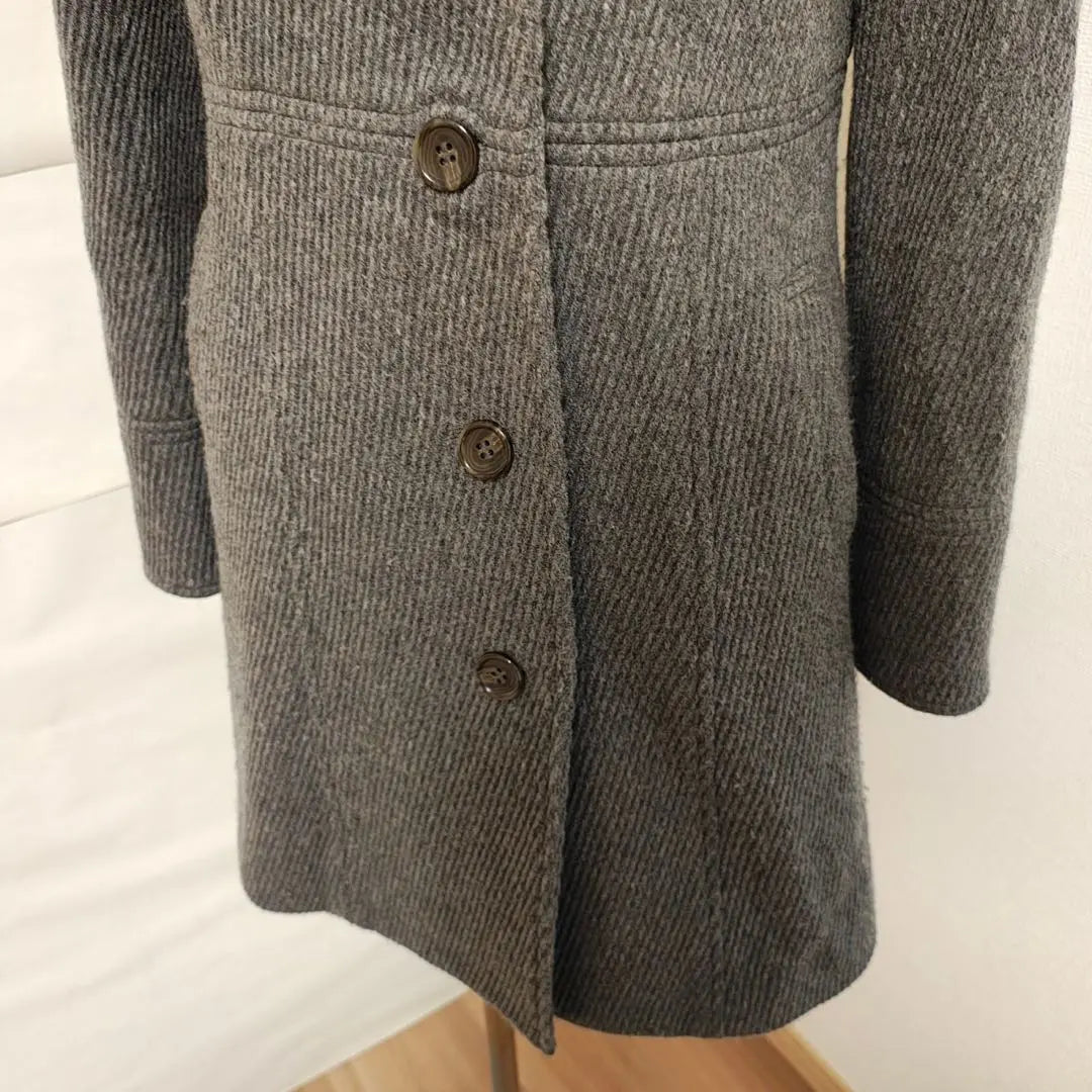 ★ Renny Kay Wool Angora Blend Stand Collar Big Button Stylish | ★ レニーケイ ウールアンゴラ混 スタンドカラー ビックボタン スタイリッシュ