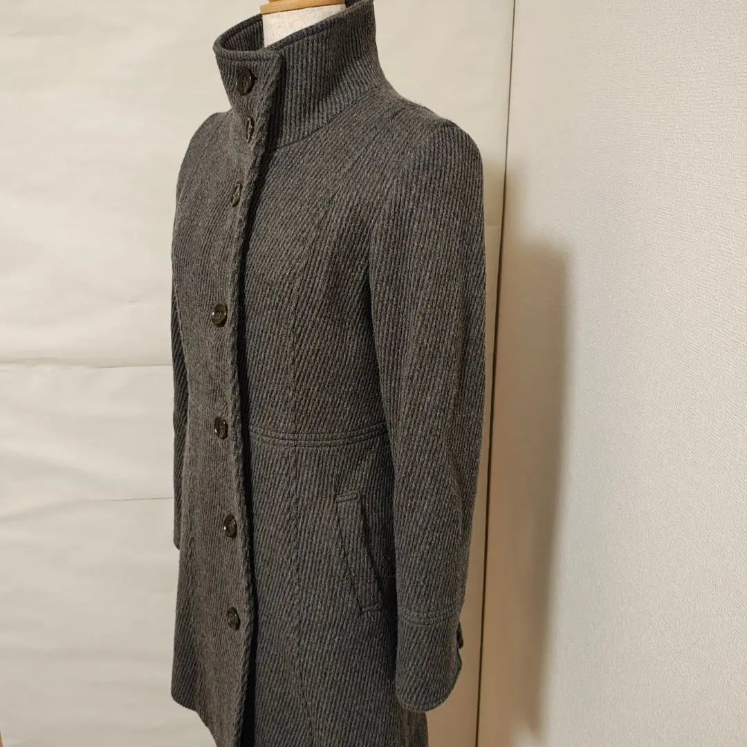 ★ Renny Kay Wool Angora Blend Stand Collar Big Button Stylish | ★ レニーケイ ウールアンゴラ混 スタンドカラー ビックボタン スタイリッシュ