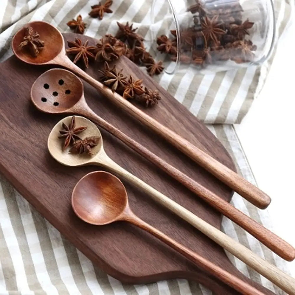 ⭐Recommended⭐ Cutlery Wooden Spoon Stirring Spoon Long Handle Spoon