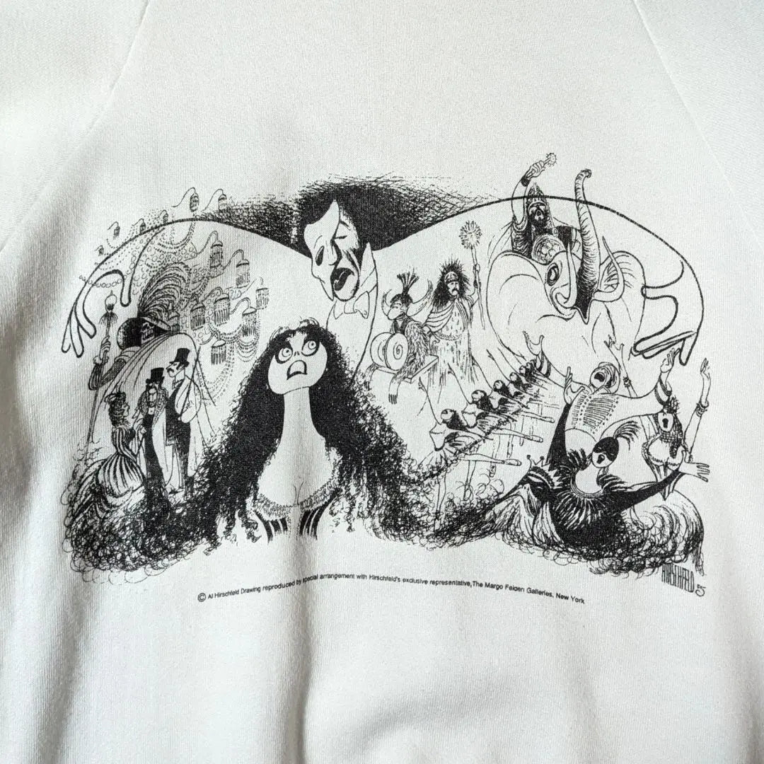 Al Hirschfeld Phantom of the Opera 90s USA made sweatshirt