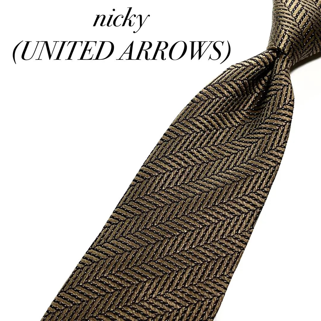 3322✨Extremely beautiful✨Nicki (United Arrows) Tie Herringbone