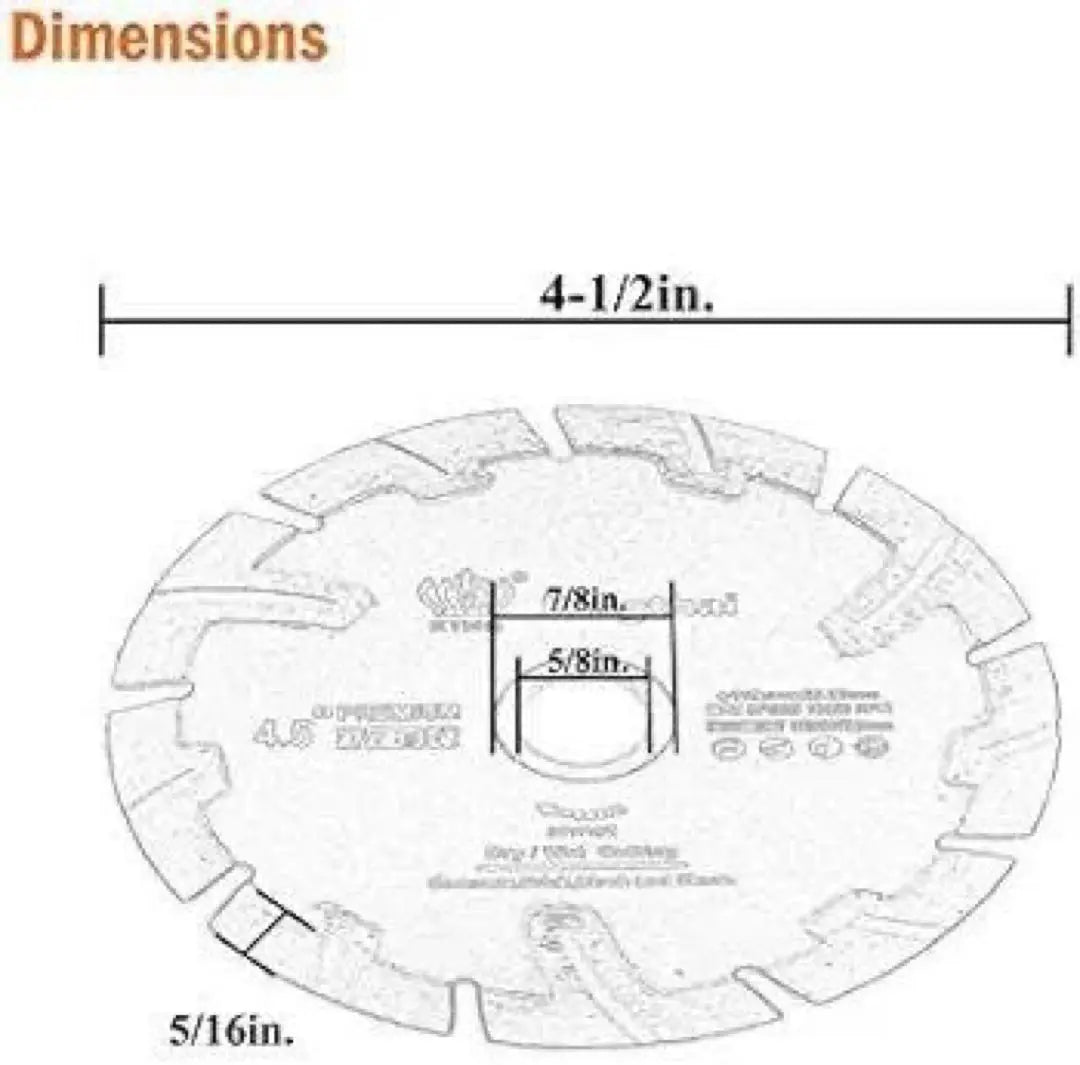 Kingthai 115 mm Protective Effect Dry Diamond Cutter