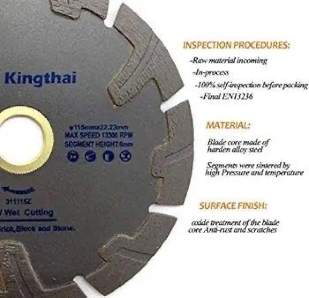 Kingthai 115 mm Protective Effect Dry Diamond Cutter