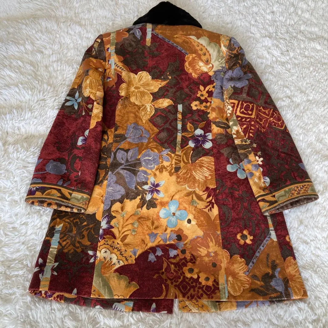 LEONARD/Middle length/Coat/Mink/All floral pattern/Cashmere blend/No. 11