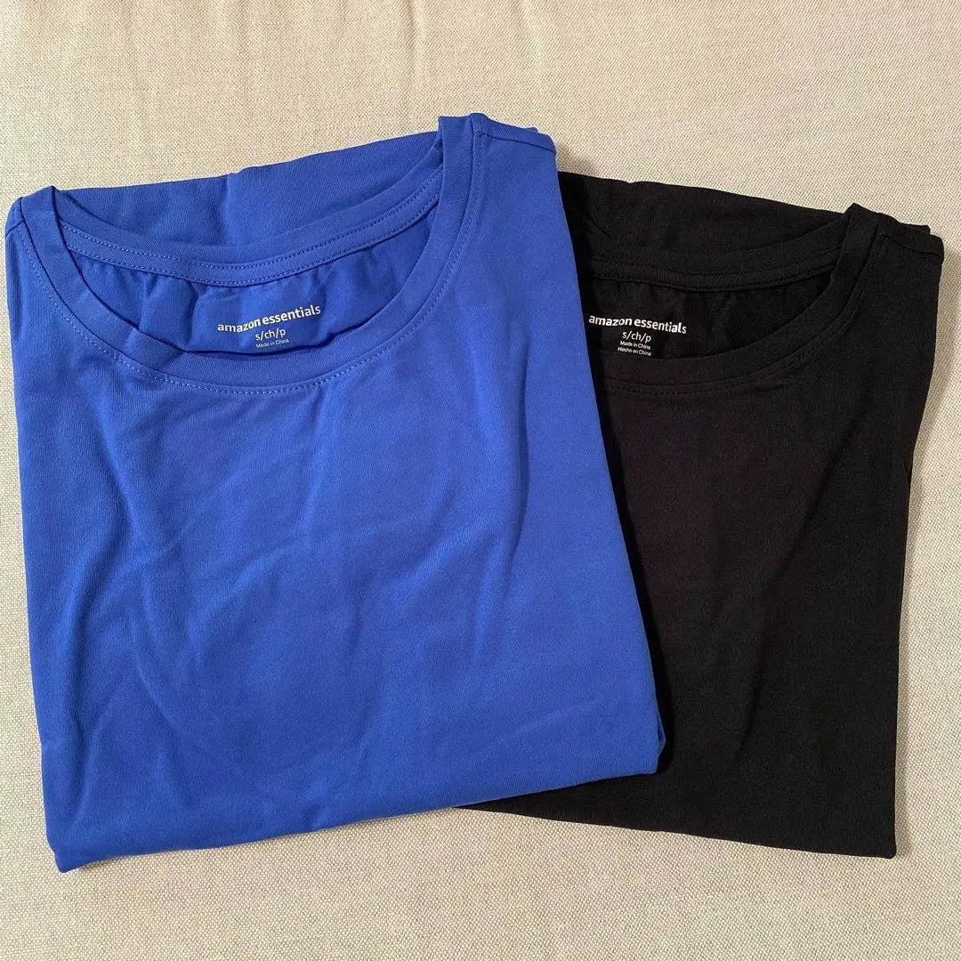 ⭐️ Women's T-shirt Short Sleeve Blue Black Sporty 2-Piece Set L Size